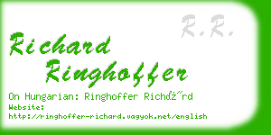 richard ringhoffer business card